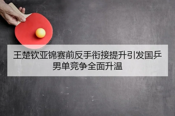 王楚钦亚锦赛前反手衔接提升引发国乒男单竞争全面升温